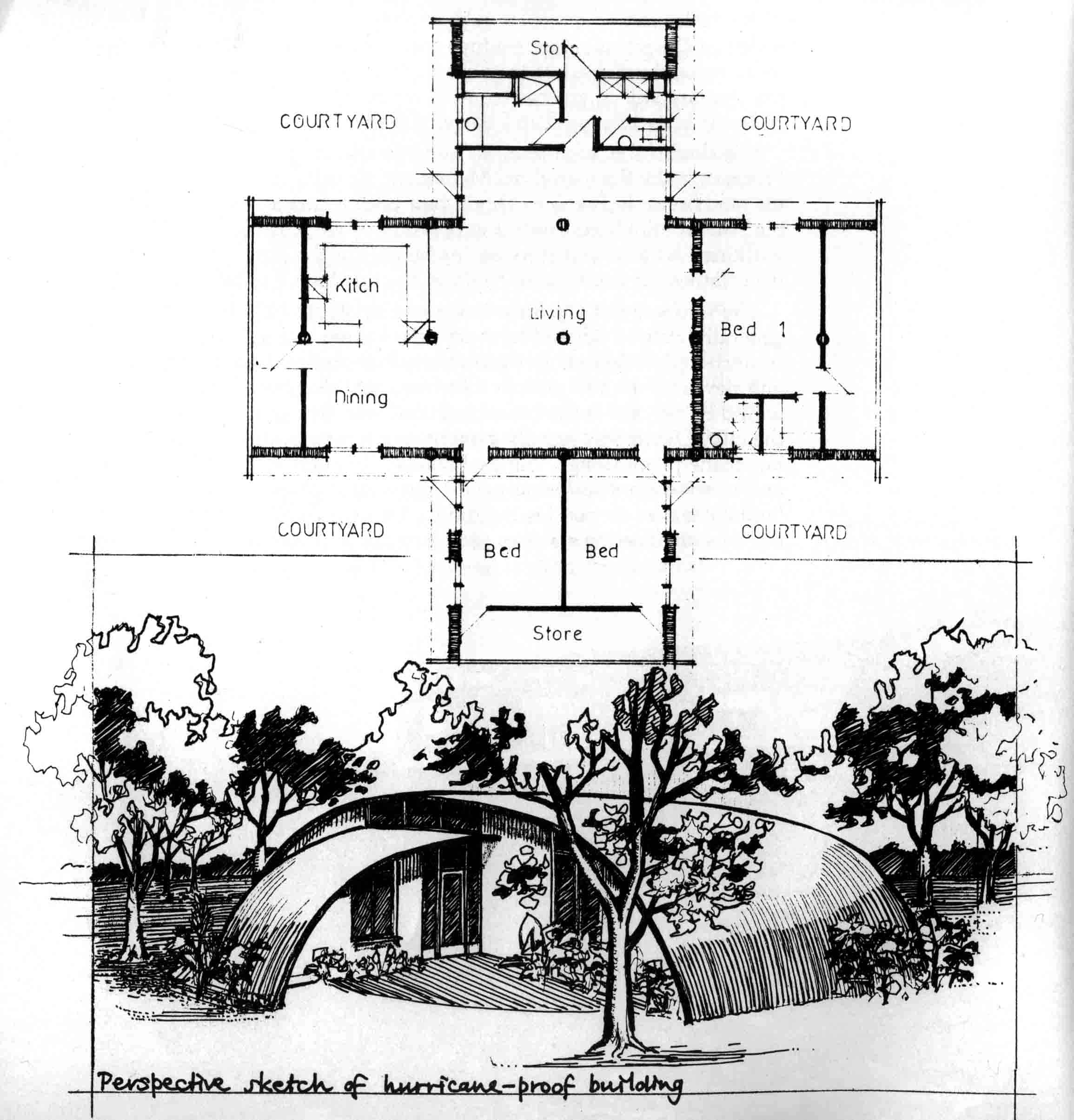 Plan of the Freeman house