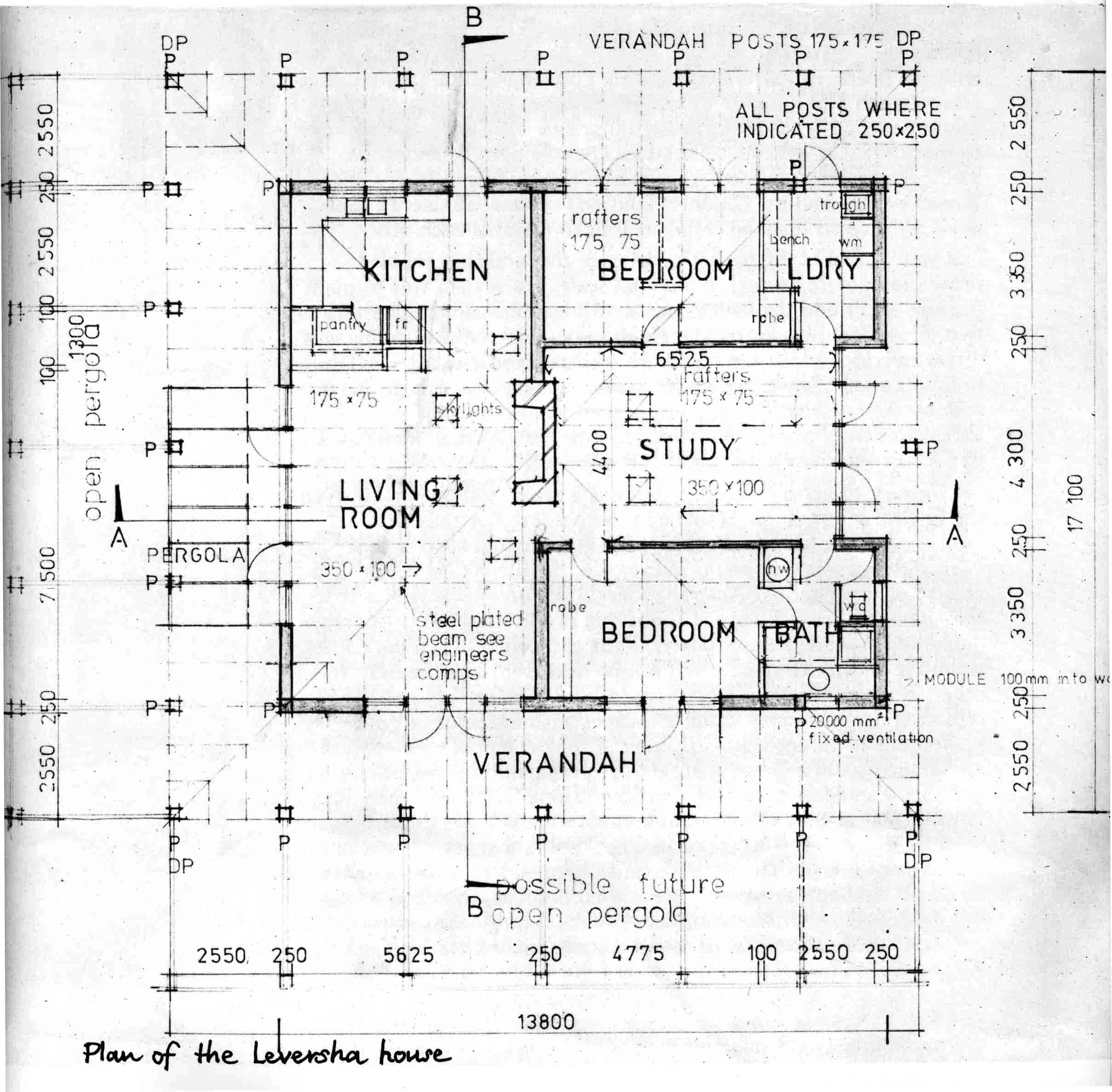 Plan of the Laversha house