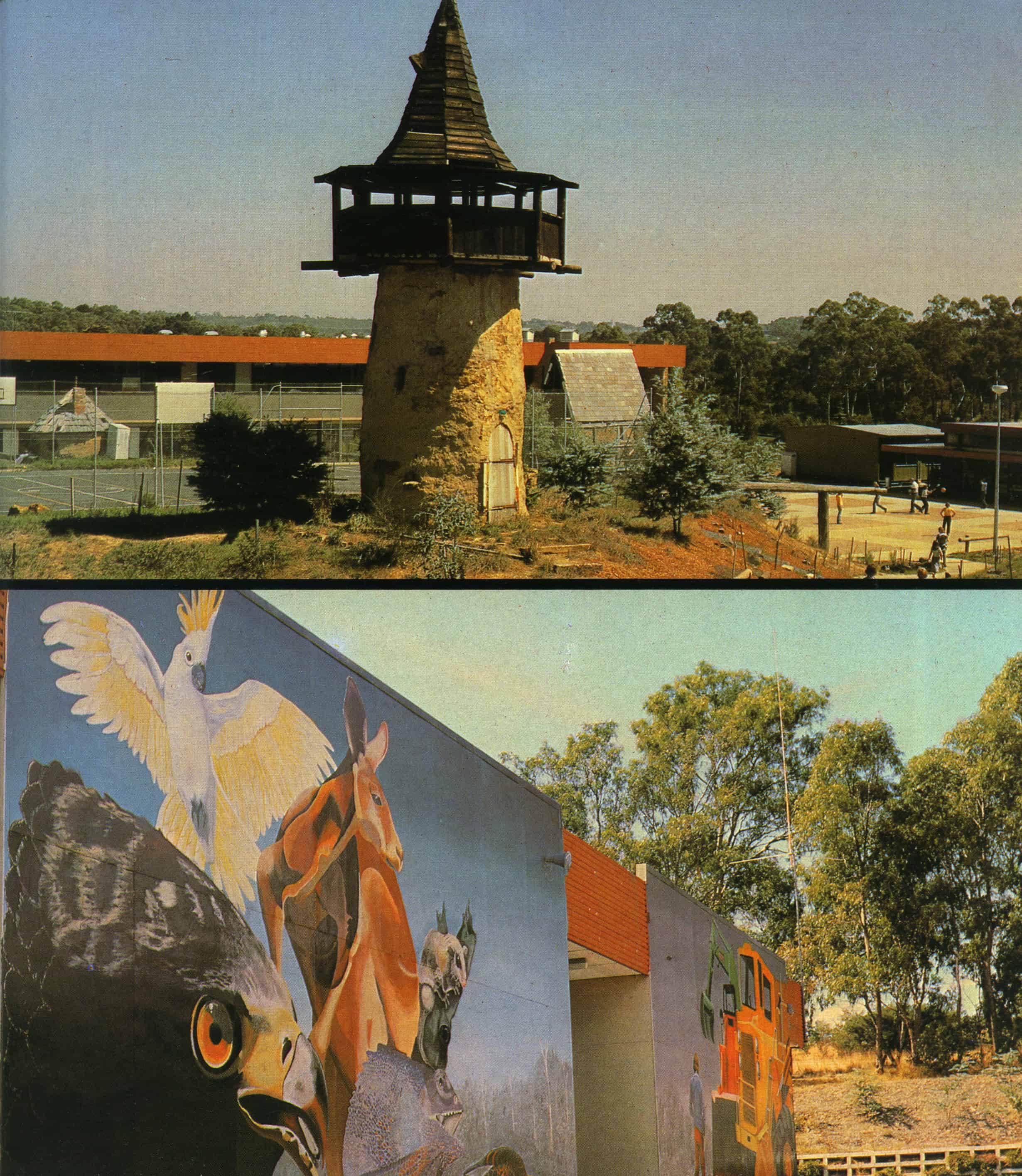 Examples of student building and painting at the Diamond Creek Technical School - inspired by teachers Ross and Sue Grouds