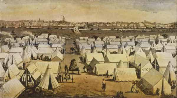 Canvas Town, South Melbourne in the 1850s