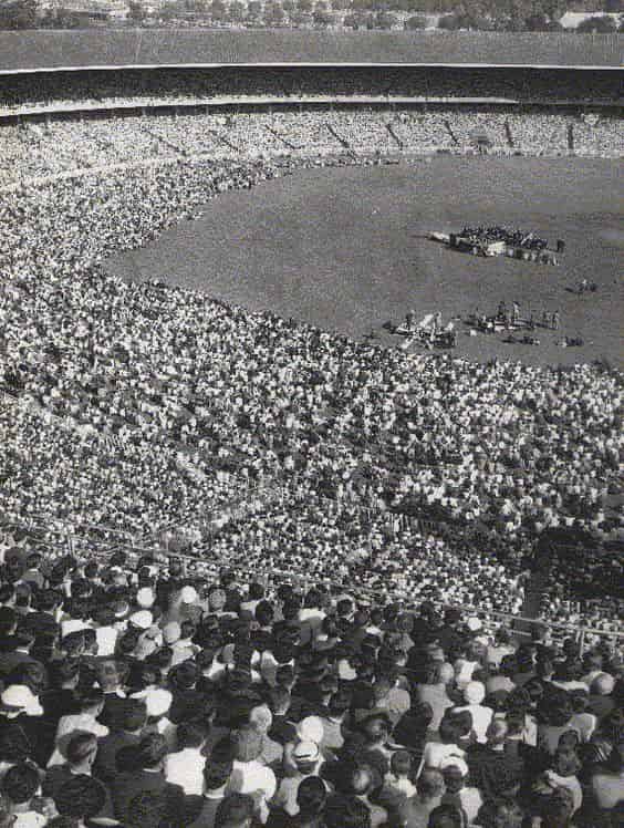 he Billy Graham Crusade at the Melbourne Cricket Ground in 1959