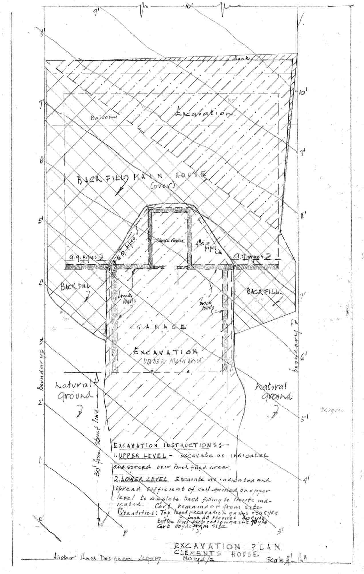 Clements, 3: excavation plan