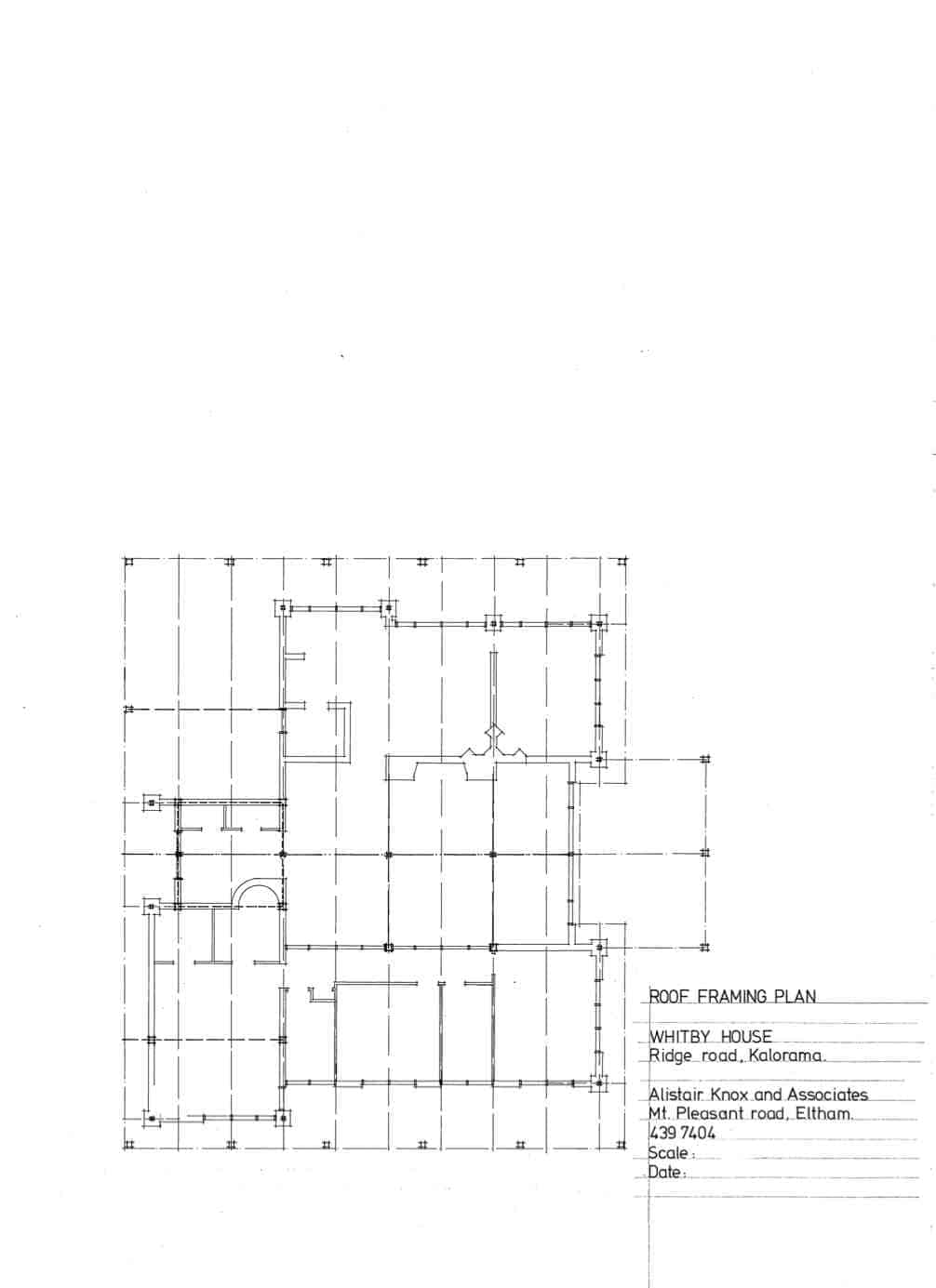 Whitby, 21: roof framing plan