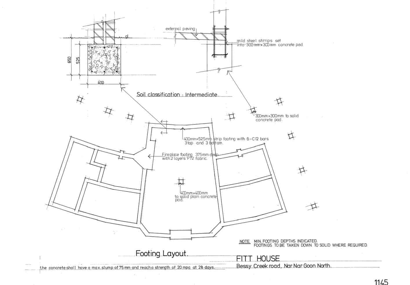 Fitt, 2: footing layout