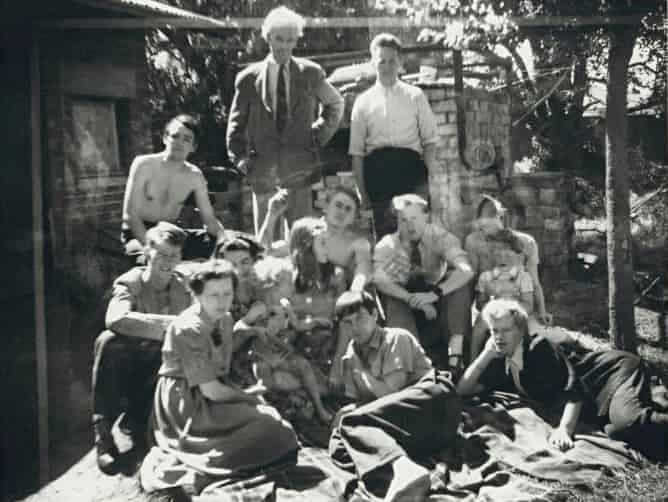 Family and friends at Open Country, c.1951