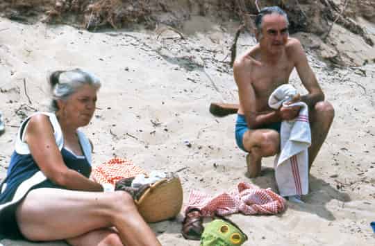 Peter Glass and his wife Cecile on holiday