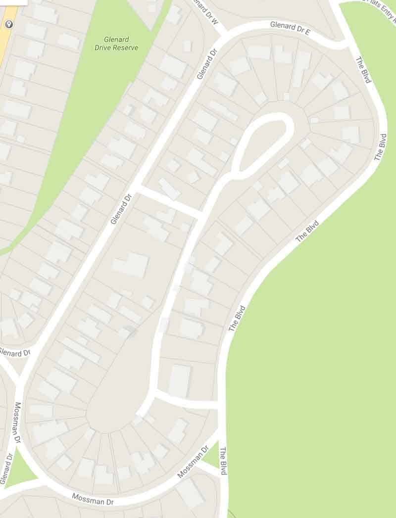 Battle-axe blocks in Burley Griffin's Glenard subdivision