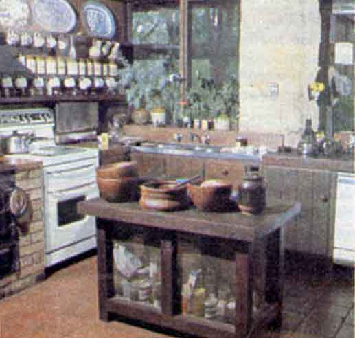 The kitchen with Its earthy textures