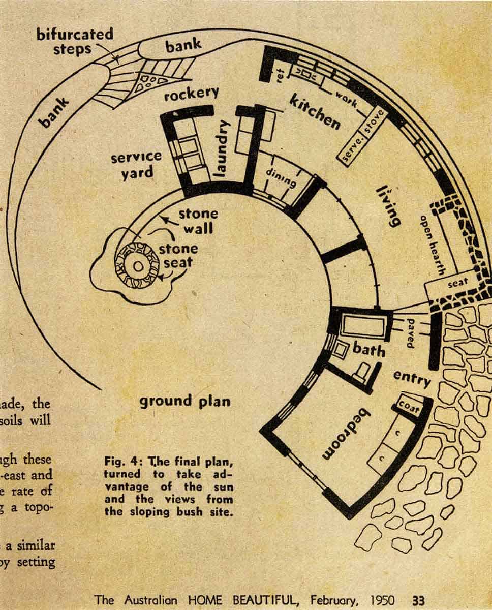 Plan of the Holmes house known as the Periwinkle, 1948