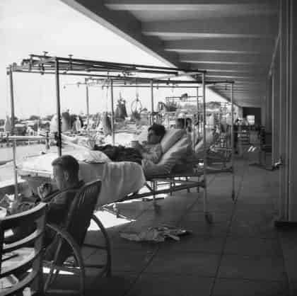 West Wing Balcony, 115th Australian General Hospital, Heidelberg, Victoria in November 1943