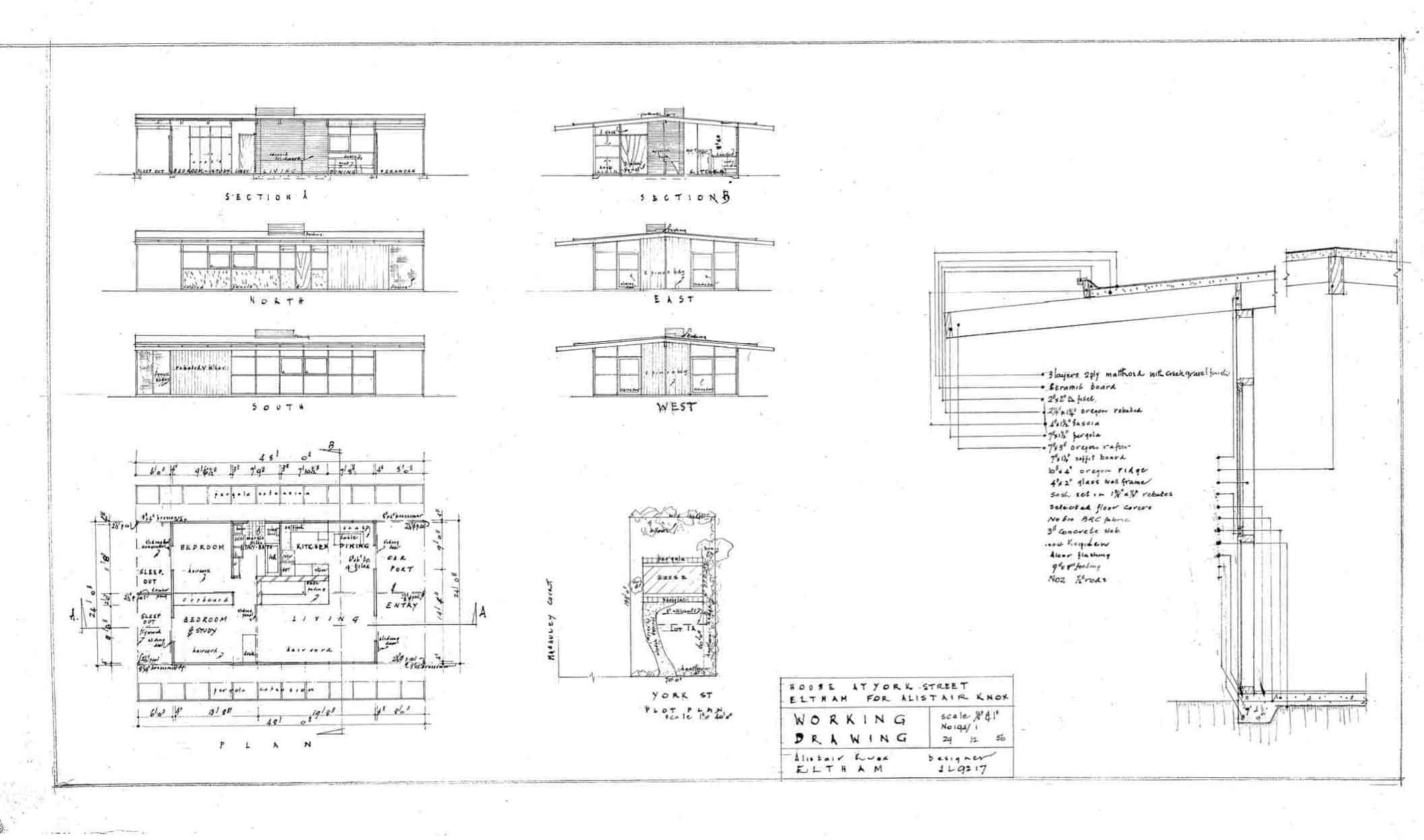 Prototype for the modular house, Knox house York St, Eltham Job number 194