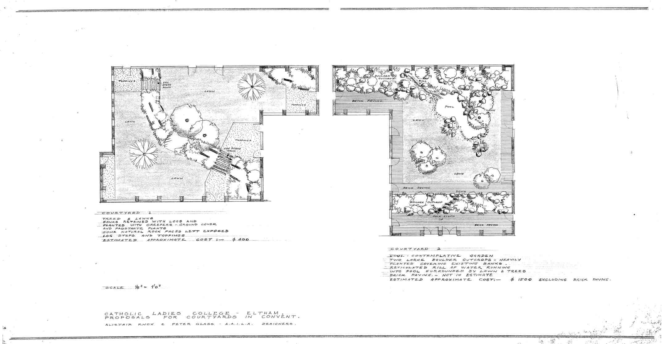 Dean, 4: Proposal for Courtyard in convent